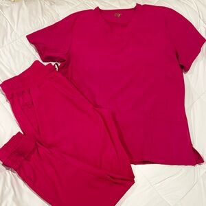 Pink Women's Scrub Set